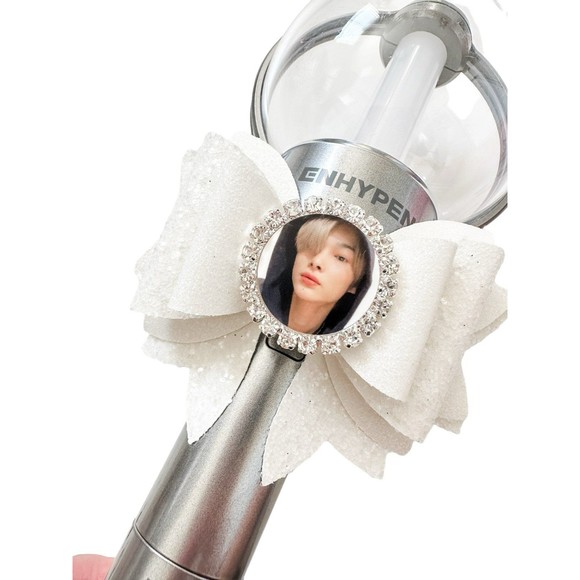 NI-KI Enhypen Photo Light Stick Bow Decoration Kpop Picture Engene Niki White - Picture 1 of 1